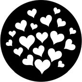 Valentine - Stock Gobo for Gobo Light Projectors - Choose your size!