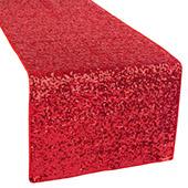 Standard Sequin Table Runner by Eastern Mills - Red