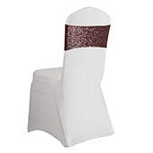 Sequin & Spandex Chair Band by Eastern Mills - Red - 10 Pack