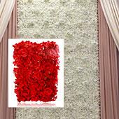 8ft x 8ft Portable Mixed Red Floral Backdrop Kit