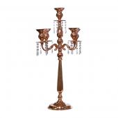 The Cleopatra - 30" 4-Arm Candelabra w/ Collapsing Arms! - Rose Gold - by DecoStar™