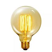 25 Watt 3" Round Vintage Style Edison E26 Light Bulb - 6 Pack