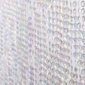 DecoStar™ Satin Top Rod Pocket 12ft. Jewel Crystal Iridescent Diamond Cut Curtain