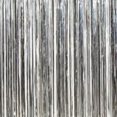 Silver - Metallic Fringe Table Skirt - Many Size Options