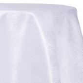 Snow - Designer Mardi Gras Linen Broad Tablecloth by Eastern Mills w/ Brushed Metallic Finish - Many Size Options