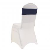 DecoStar™ 5" Wide Spandex Chair Band - Navy Blue - 10 PACK