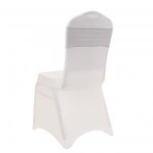 DecoStar™ 5" Wide Spandex Chair Band - Silver - 10 PACKS
