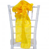 DecoStar™ 9" Crushed Taffeta Flower Chair Accent - Sun Flower