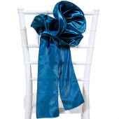 DecoStar™ 9" Satin Flower Chair Accent - Teal