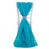 DecoStar™ Single Piece Simple Back Chair Accent - Teal Blue