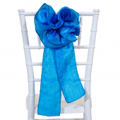 DecoStar™ 9" Crushed Taffeta Flower Chair Accent - Turquoise