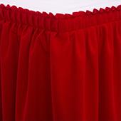 Table skirt -17' x 29" Velor Decorator  12 OZ  - Many Color options