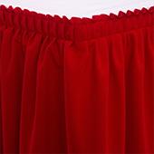 Table skirt -21' x 29" Velor Decorator  12 OZ  - Many Color options