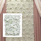8ft x 8ft Portable Mixed Bright White Floral Backdrop Kit